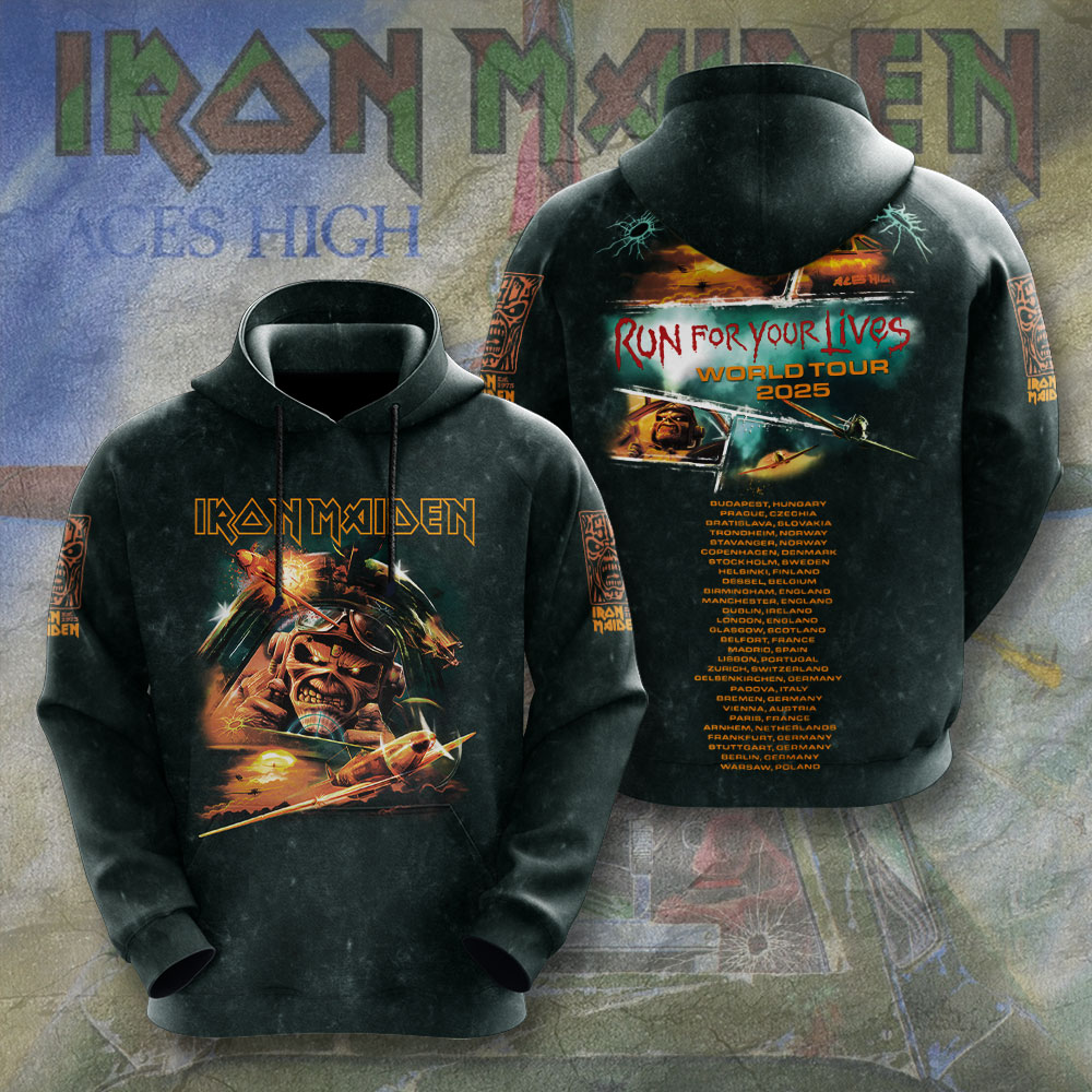Iron Maiden Run To The Hills 3D Hoodie