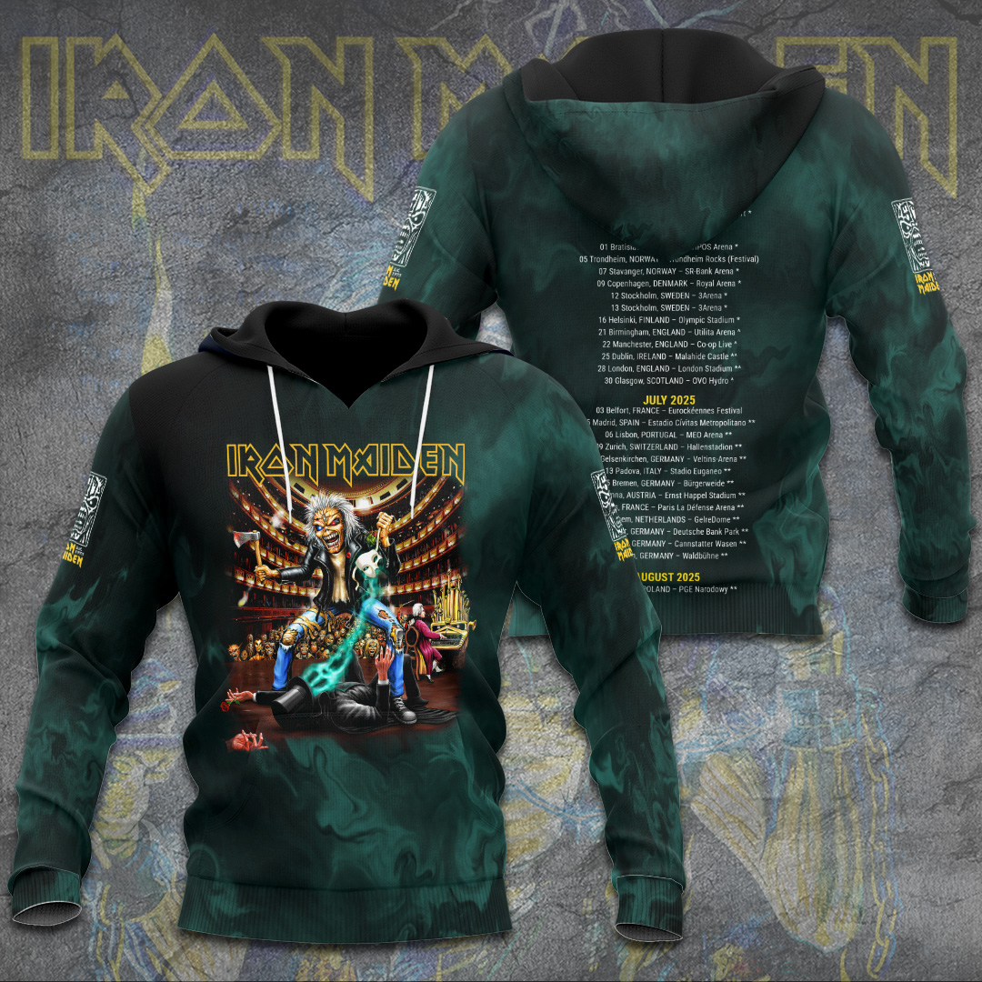 Iron Maiden Fear Of The Dark Tour 3D Hoodie