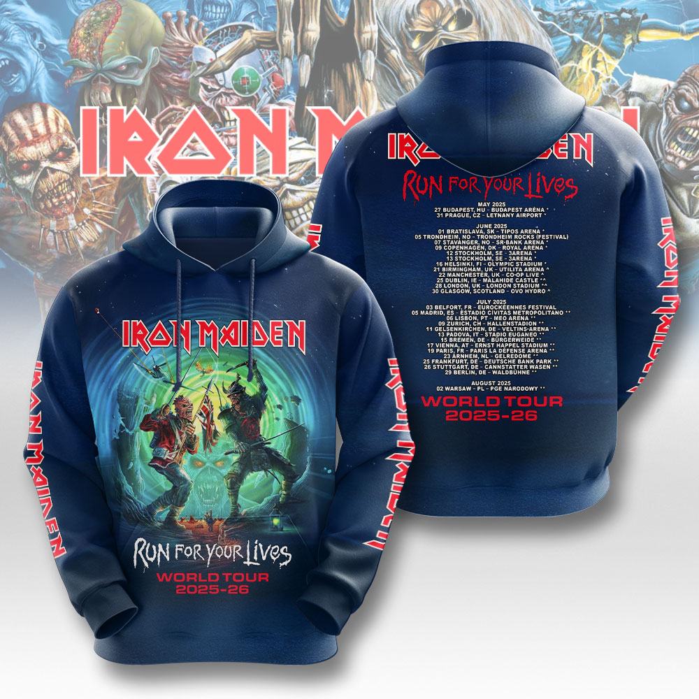 Iron Maiden Skeleton Eddie 3D Hoodie