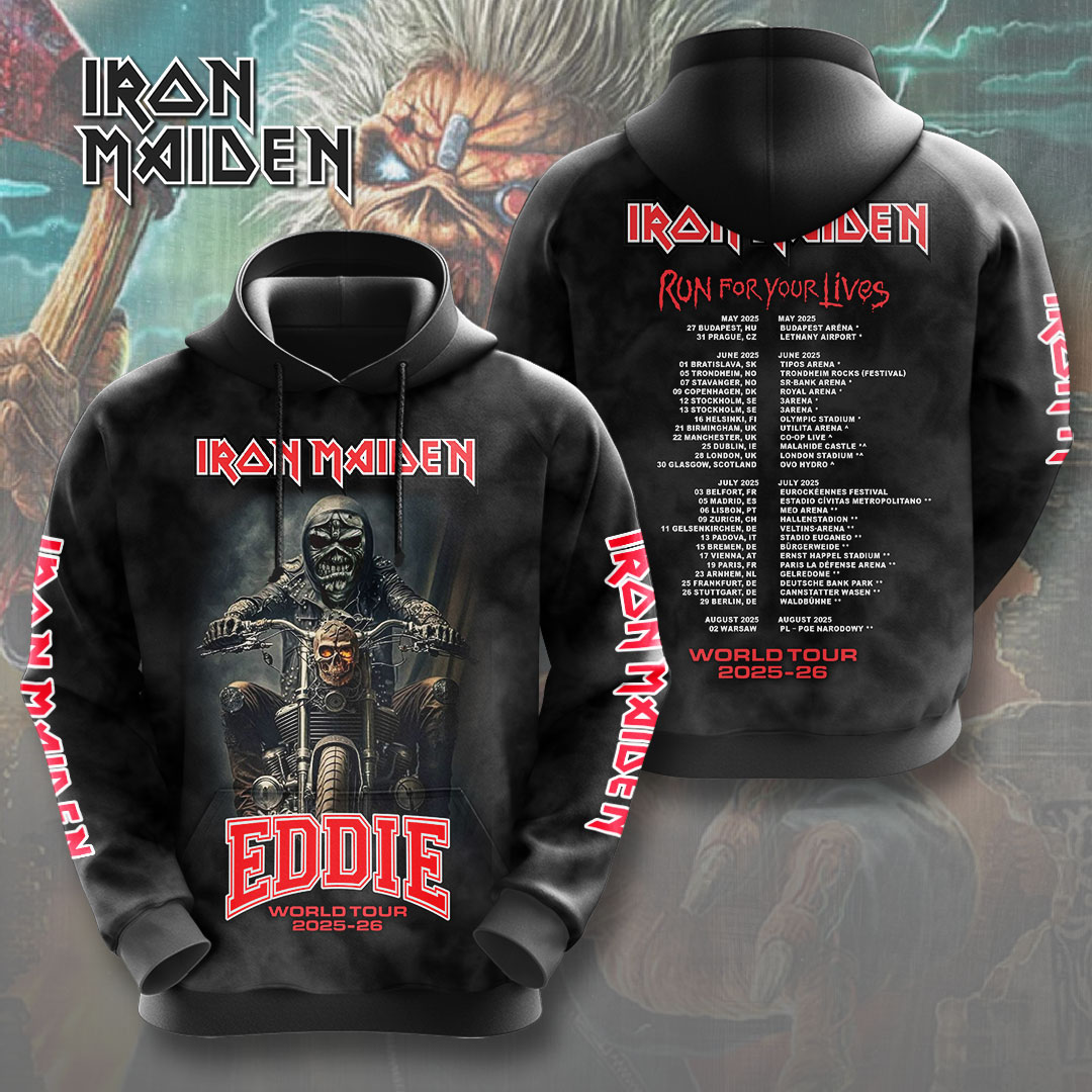 Iron Maiden On Tour 3D Hoodie