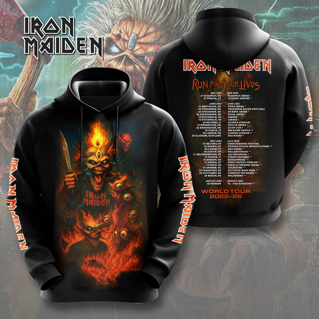 Iron Maiden Band Merch 3D Hoodie