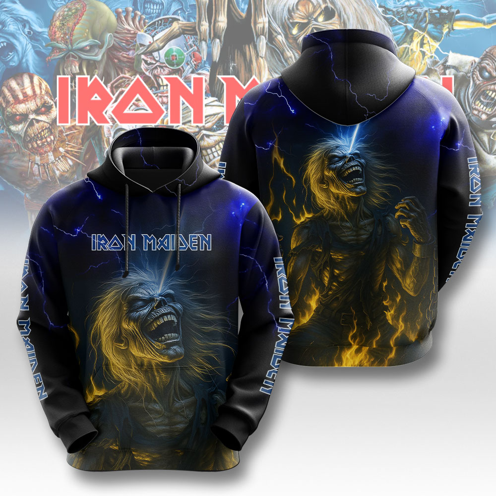 Iron Maiden Twin Lead Guitars 3D Hoodie
