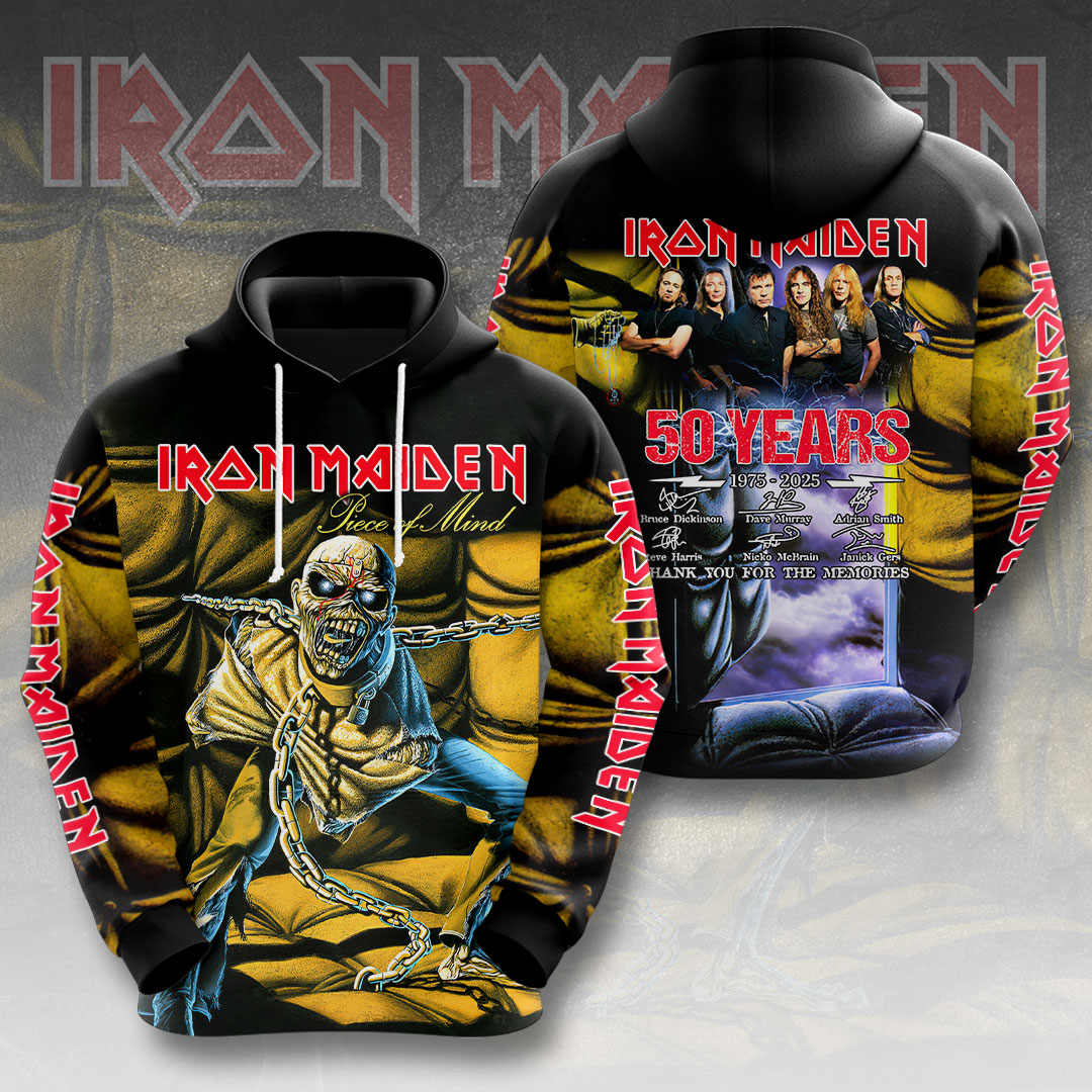 Iron Maiden Guitar Riffs 3D Hoodie
