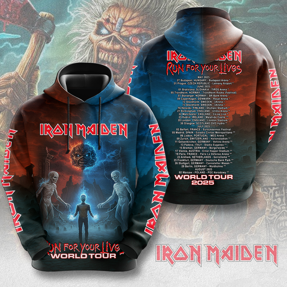 Iron Maiden Headbangers 3D Hoodie