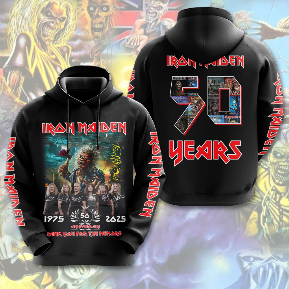 Iron Maiden Skeleton Logo 3D Hoodie