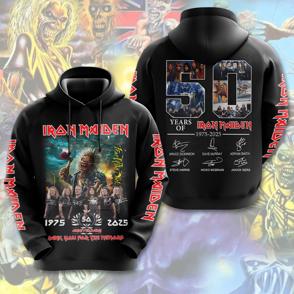 Iron Maiden Band Logo 3D Hoodie