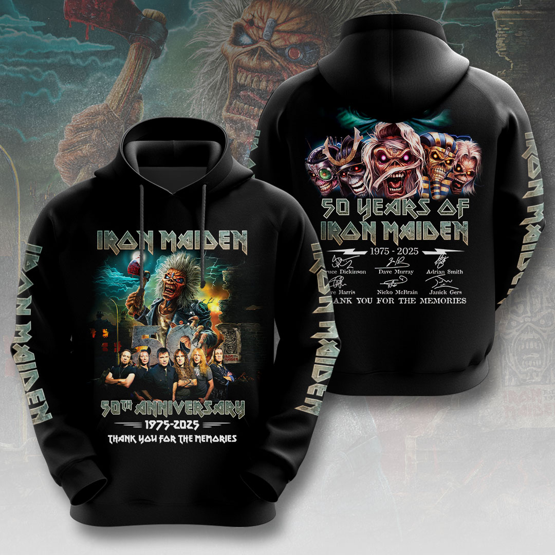 Iron Maiden Iron Maiden Font 3D Hoodie