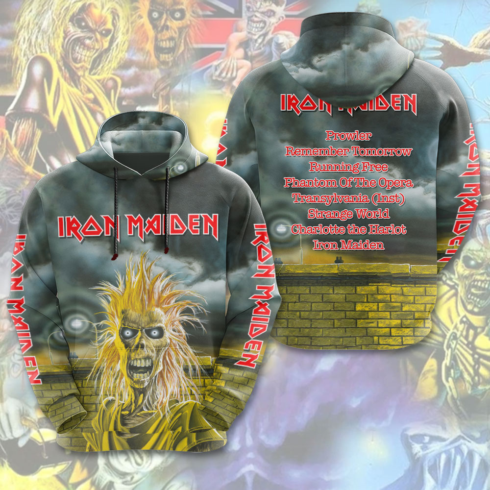 Iron Maiden Fire Logo 3D Hoodie