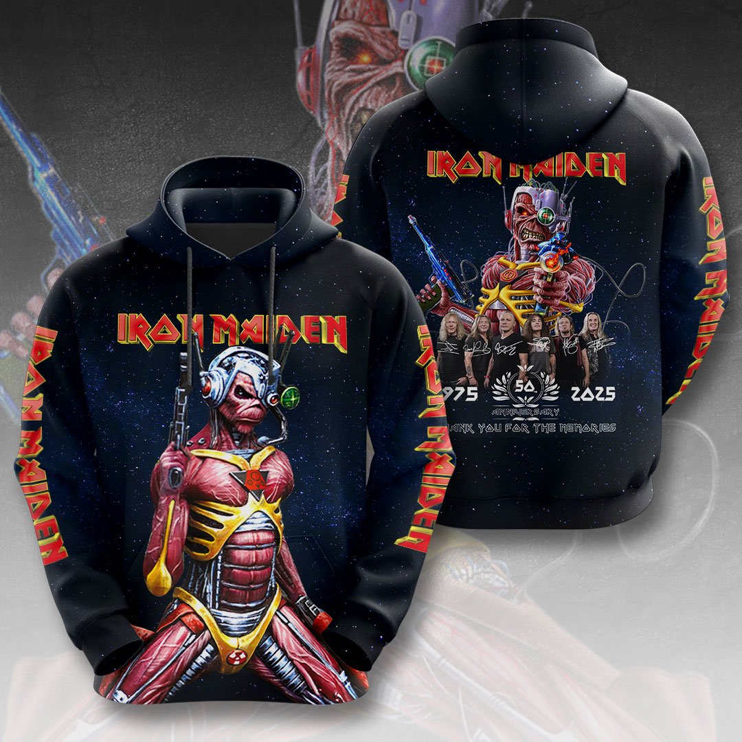 Iron Maiden Classic Logo 3D Hoodie