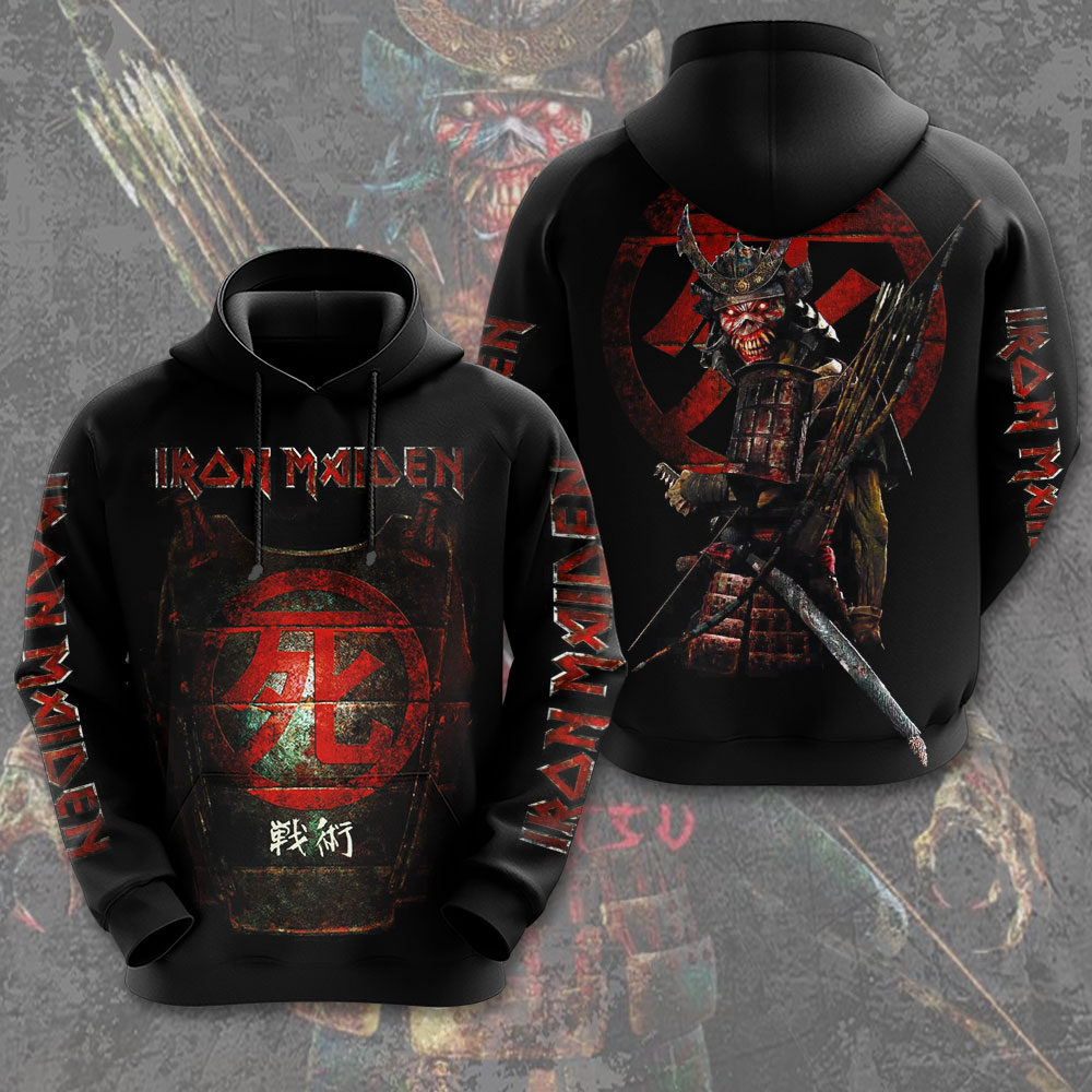 Iron Maiden Chainsaw Guitar 3D Hoodie