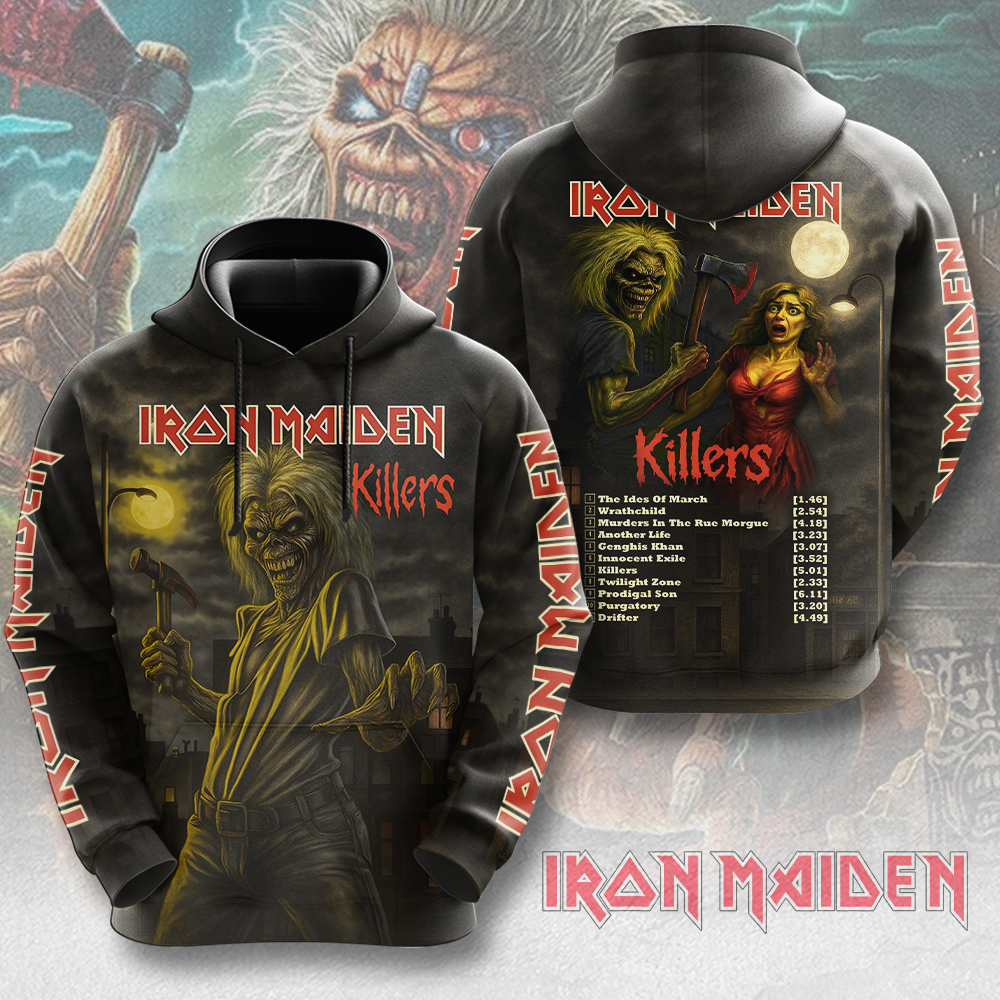 Iron Maiden Flames 3D Hoodie