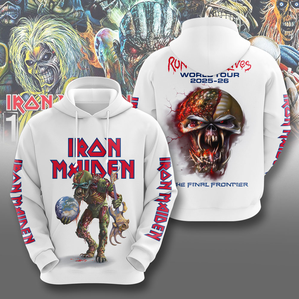 Iron Maiden Grunge Vibe 3D Hoodie