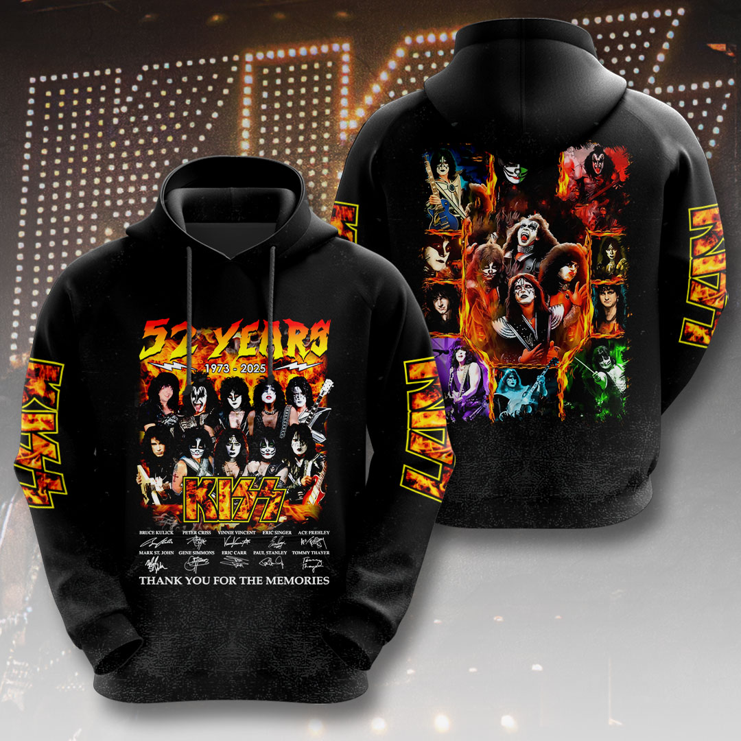 Kiss Band 52 Year Hoodie