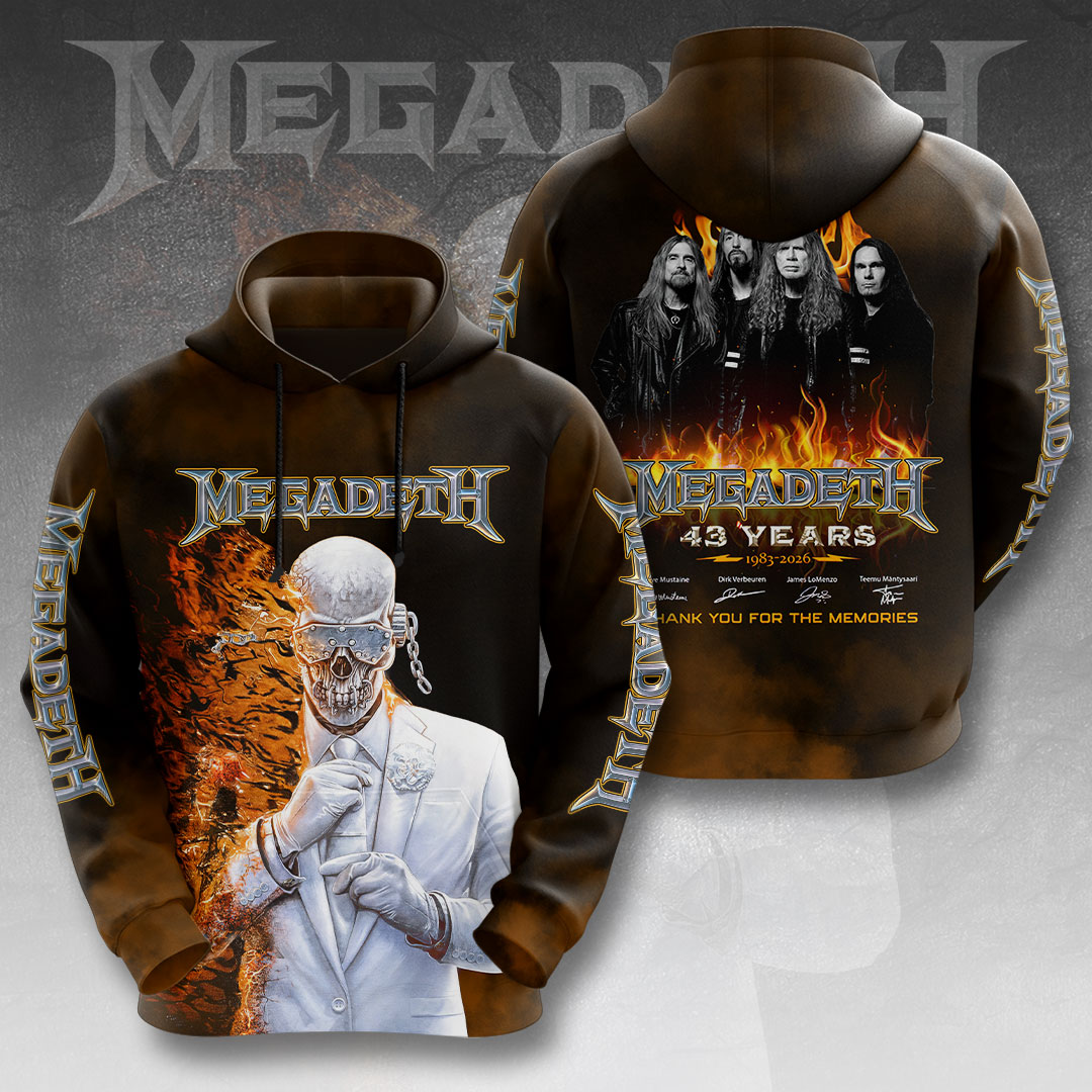 Megadeth 43 Year Nnounce Final Album 1983-2026 Hoodie