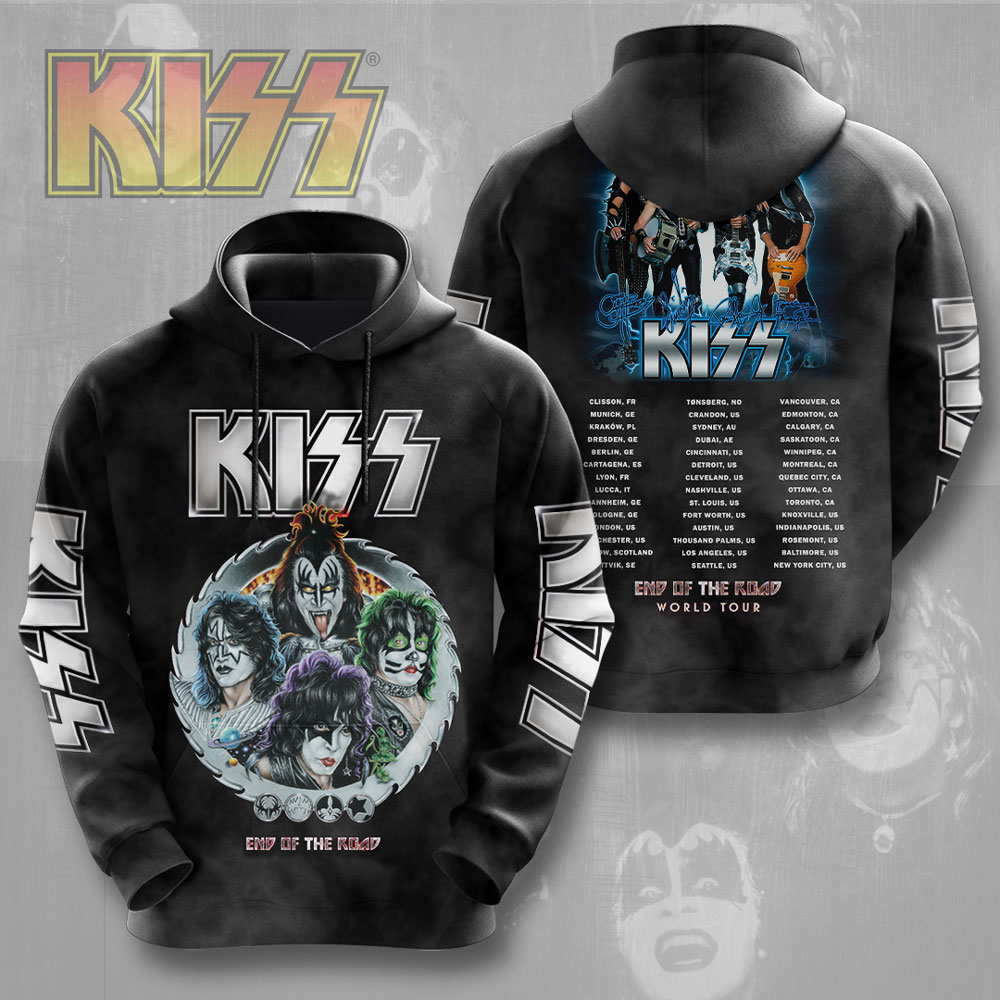 Kiss End Of The Road MenS 3D Hoodie Classic Tour