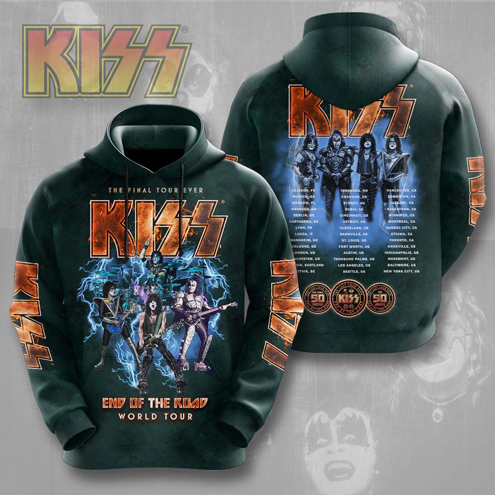 Kiss Green Legacy Tour Hoodie Retro Collector Design