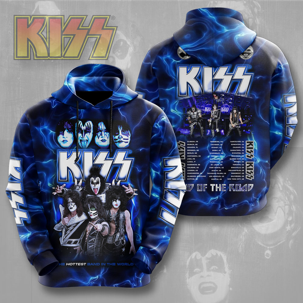 Kiss Blue Galaxy Tour Hoodie End Of The Road 2025