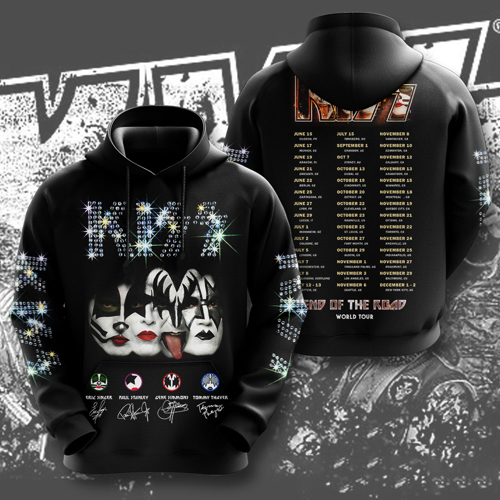 Kiss White Mask Tour Hoodie End Of The Road Legacy