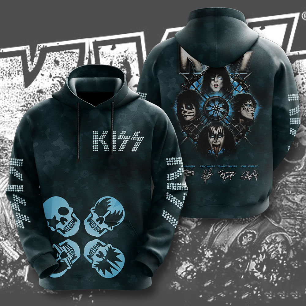 Kiss Dark Blue Stage Hoodie The Mask