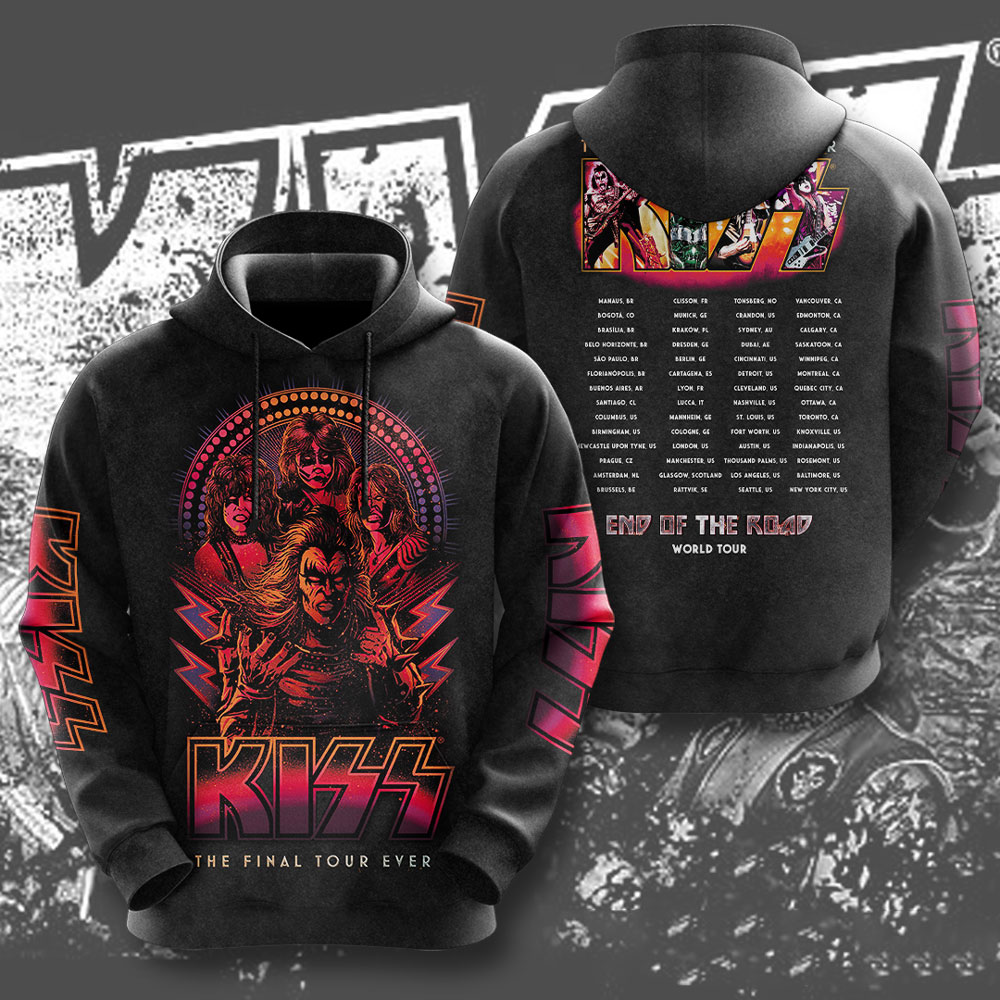 Kiss Red Inferno Tour Hoodie The Final Show Print