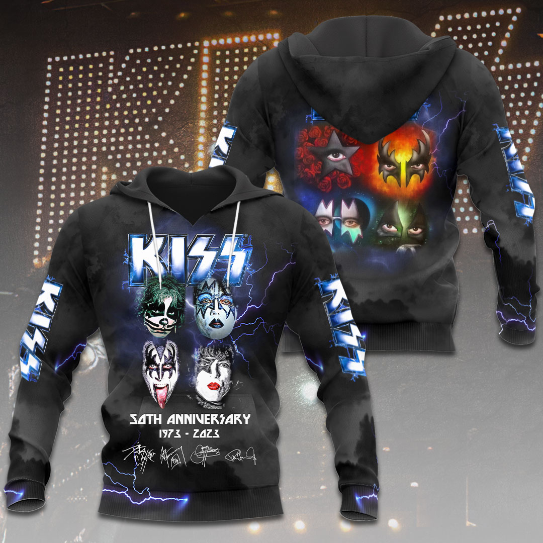 Kiss Lightning Tour Hoodie 45Th Anniversary