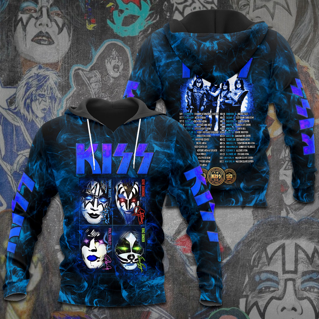 Kiss Blue Lightning Tour Hoodie 2025 Live