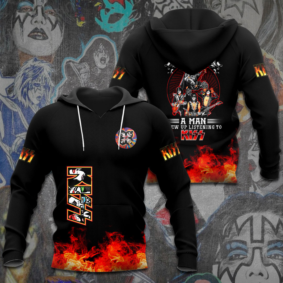 Kiss Fire And Shoodiel Graphic Hoodie Hot Stage