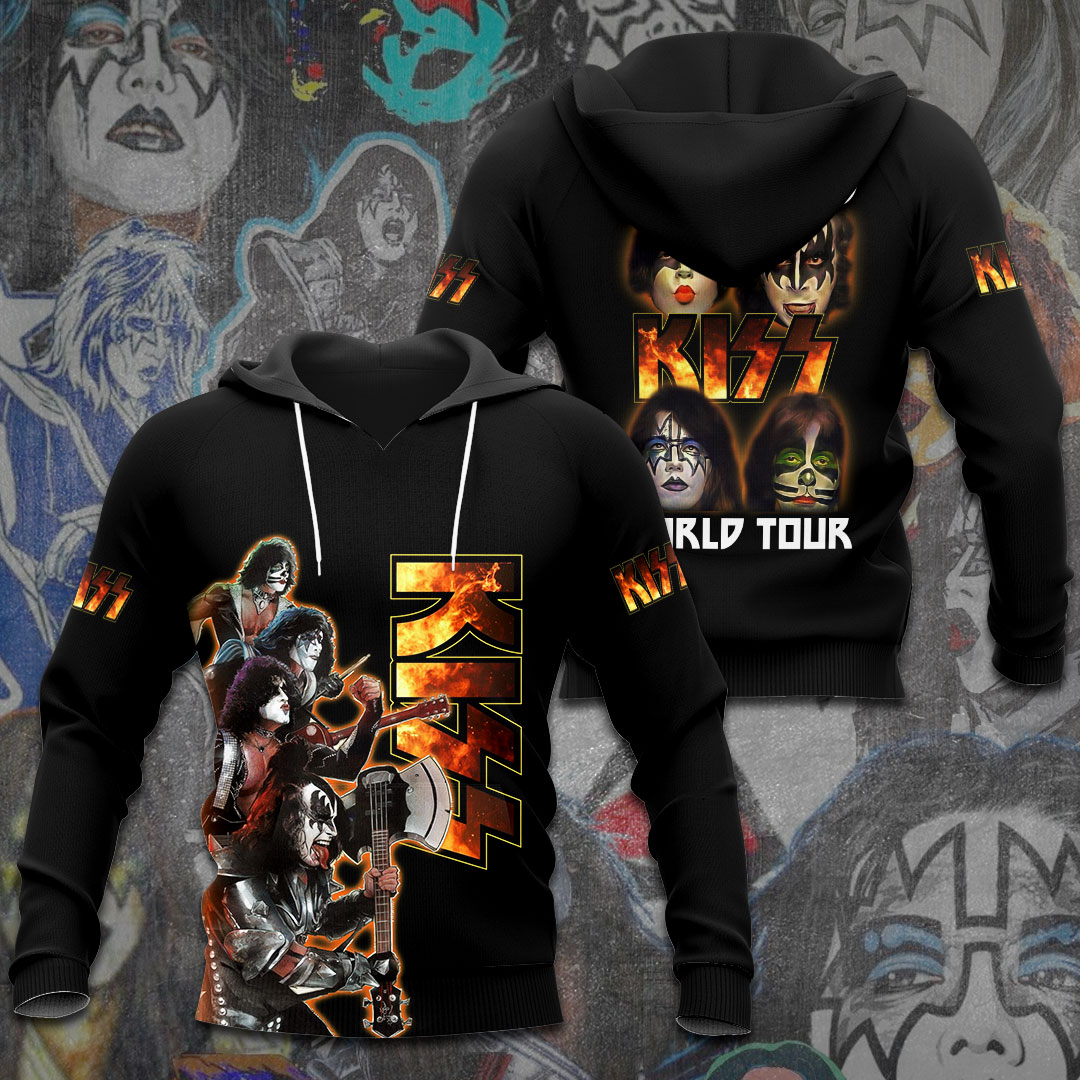 Kiss End Of The Road World Tour Hoodie Black Iconic