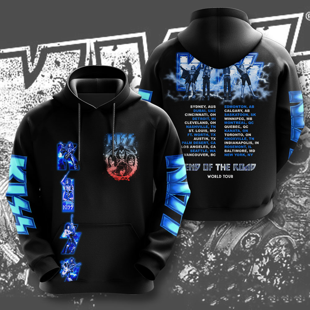 Kiss Blue Lightning Stage Hoodie Legacy Tour Collection