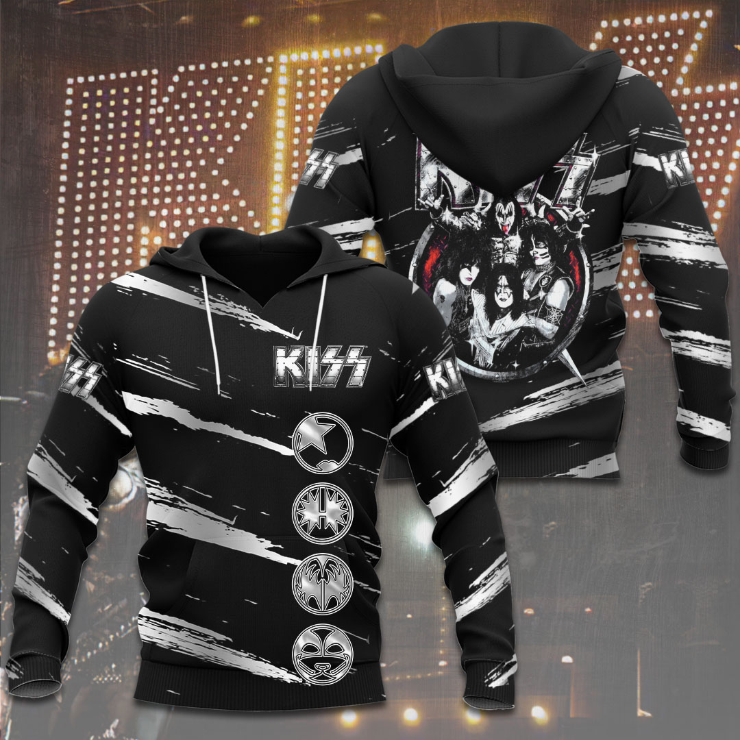 Kiss Striped Tour 2025 Hoodie Retro Performance Style