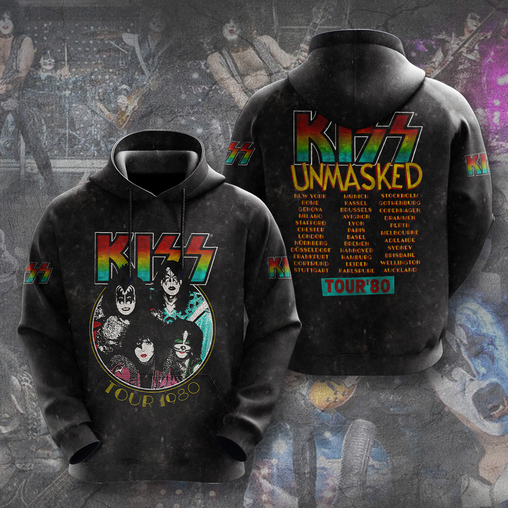 Kiss Unmasked Tour Hoodie 80S Tribute