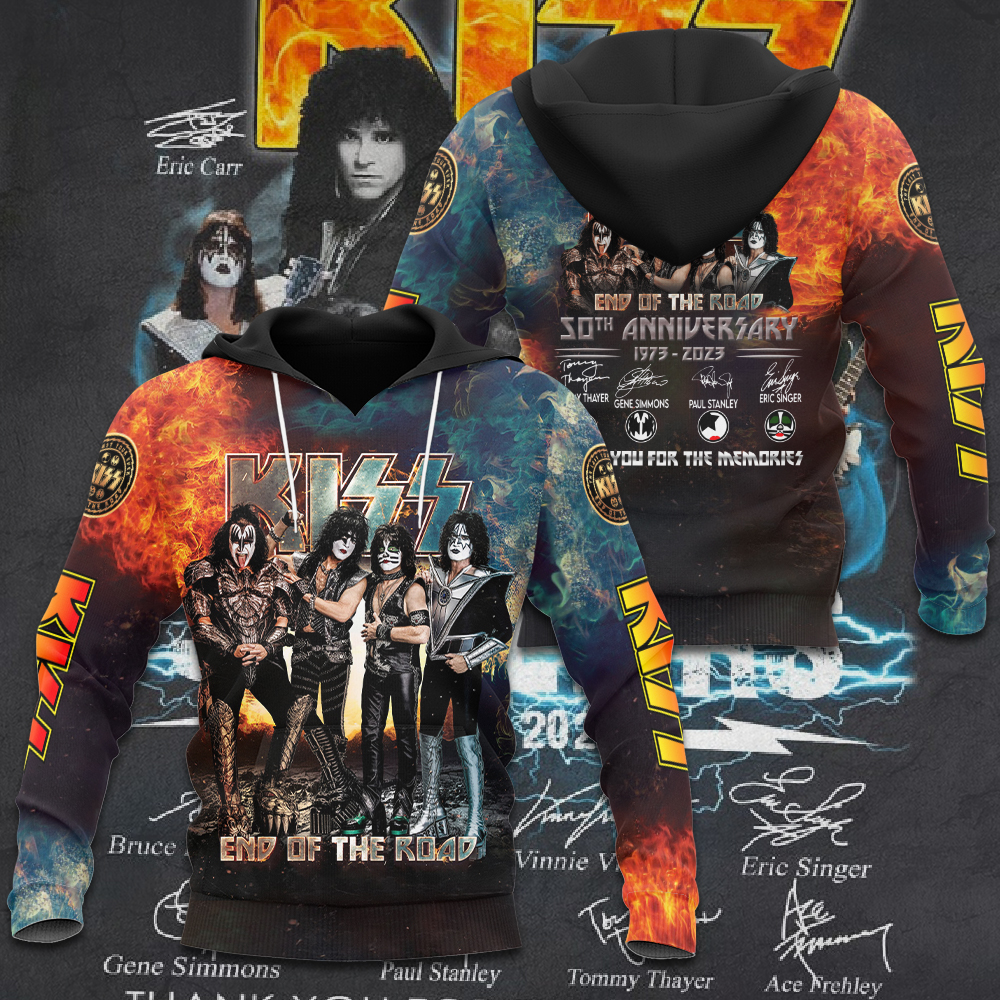 Kiss End Of The Road Tour 2025 Hoodie Anniversary
