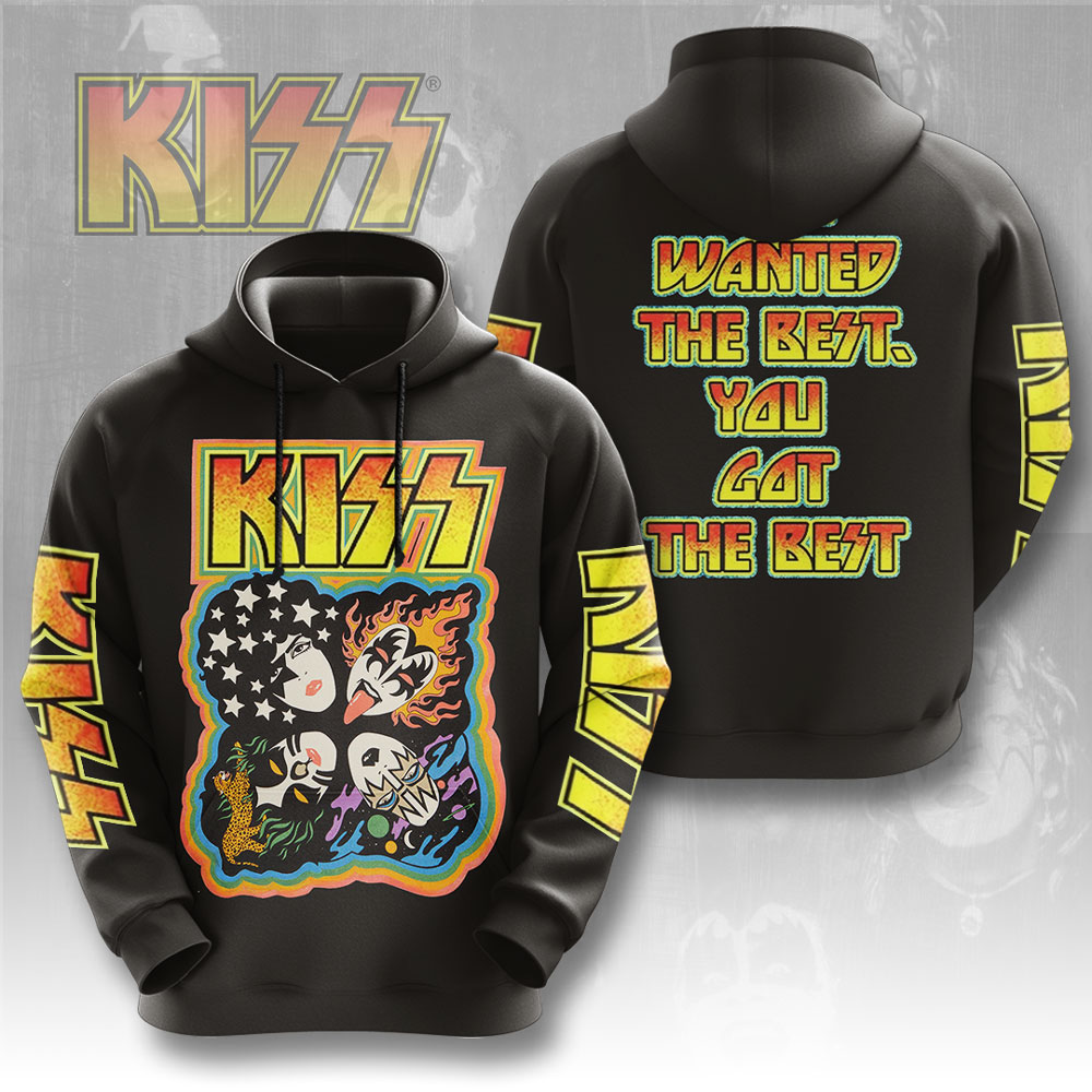 Kiss Cartoon Legends Hoodie 70S Rock Revival Style
