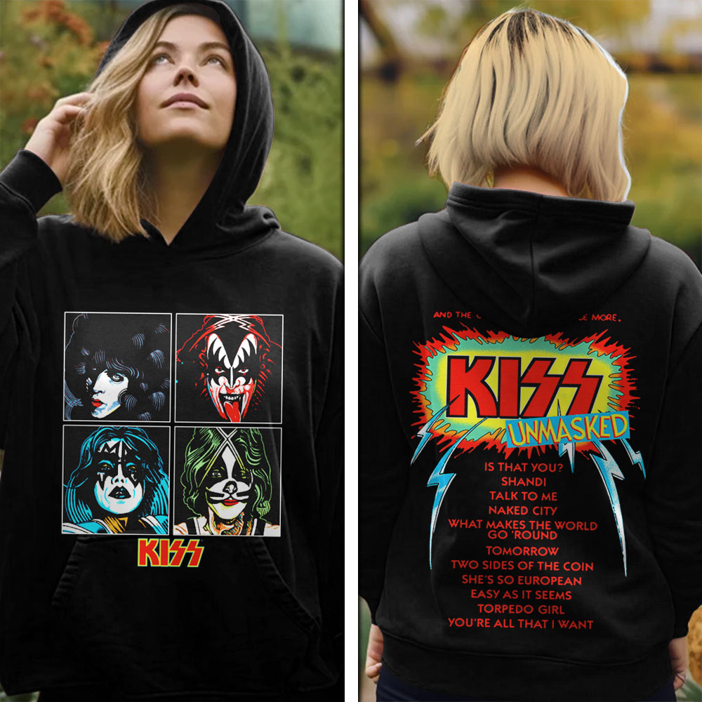 Kiss Summer Alive Tour Hoodie Neon Retro Art