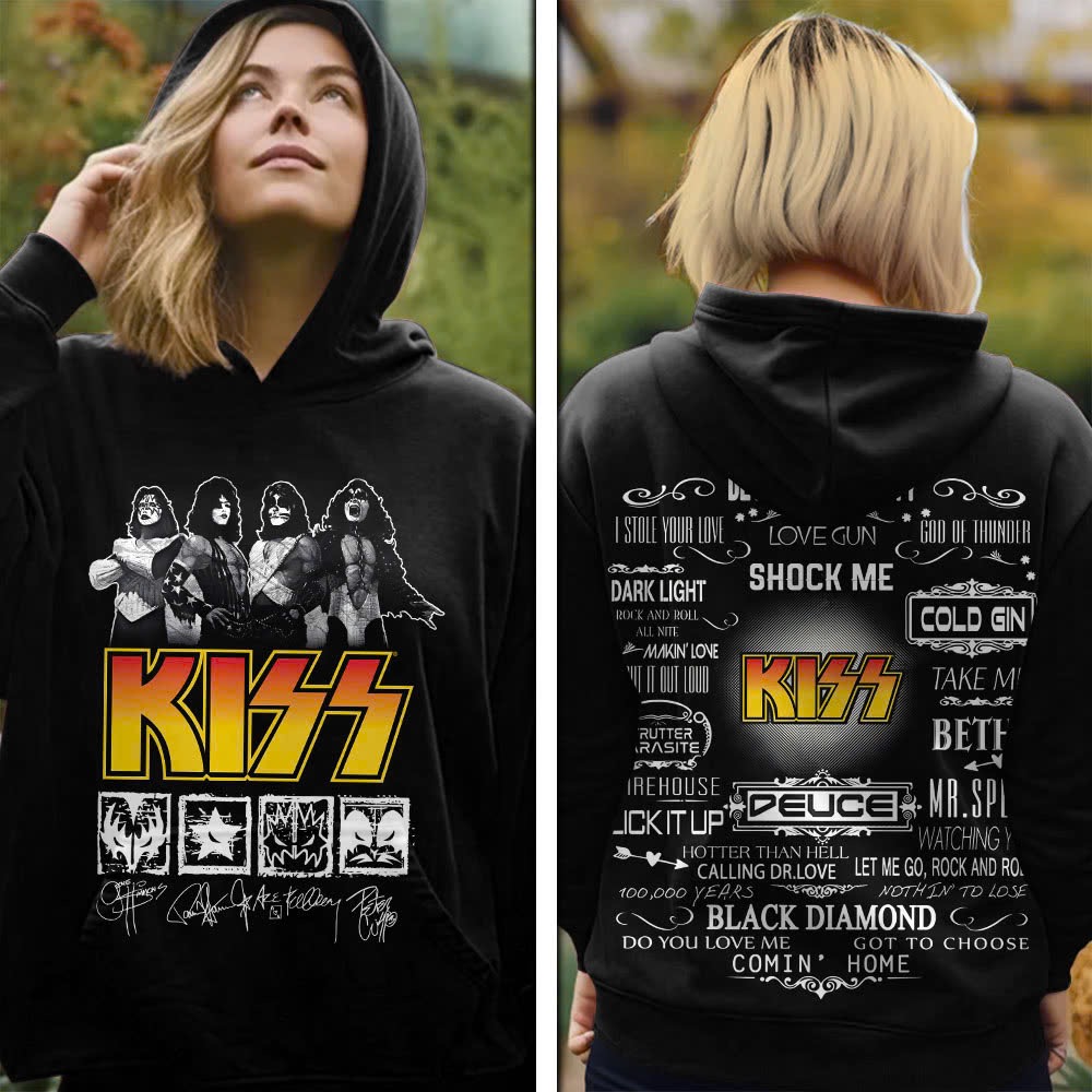 Kiss Retro Tour Dates Hoodie Music Legends