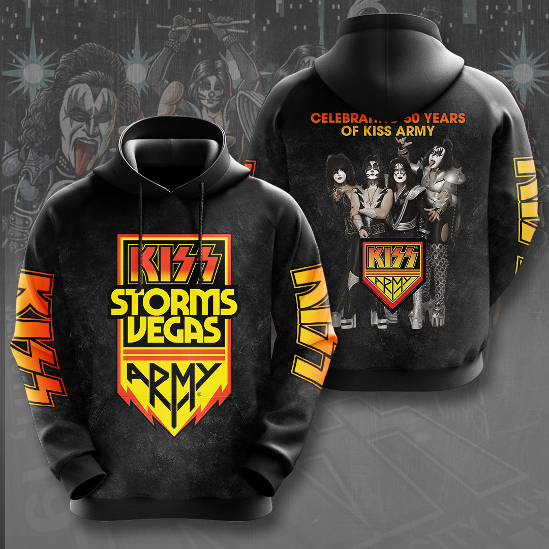Kiss 50 Years Kiss Army Hoodie Classic Anniversary
