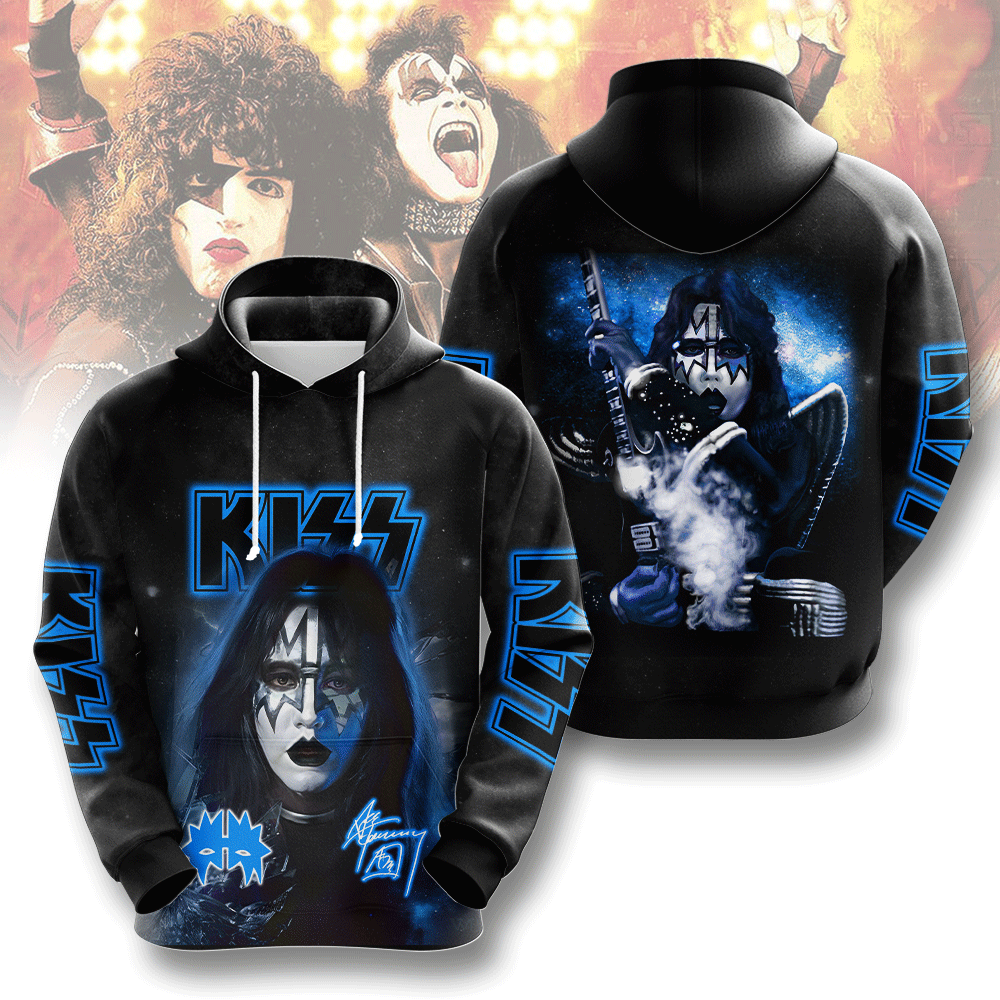 Kiss Moonlight Tour 3D Prinhoodie Space