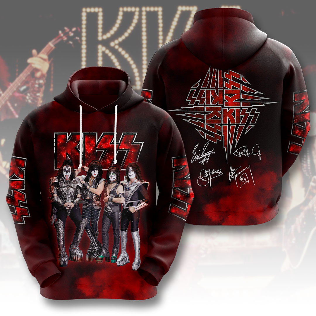 Kiss Red Tour Signature Hoodie Demon Autograph