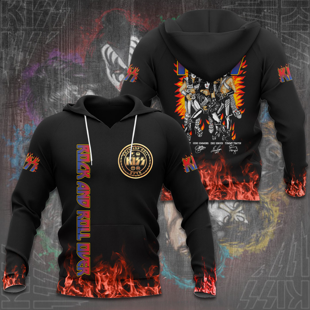 Kiss Firestorm Tour Hoodie Inferno Metal Graphic Style