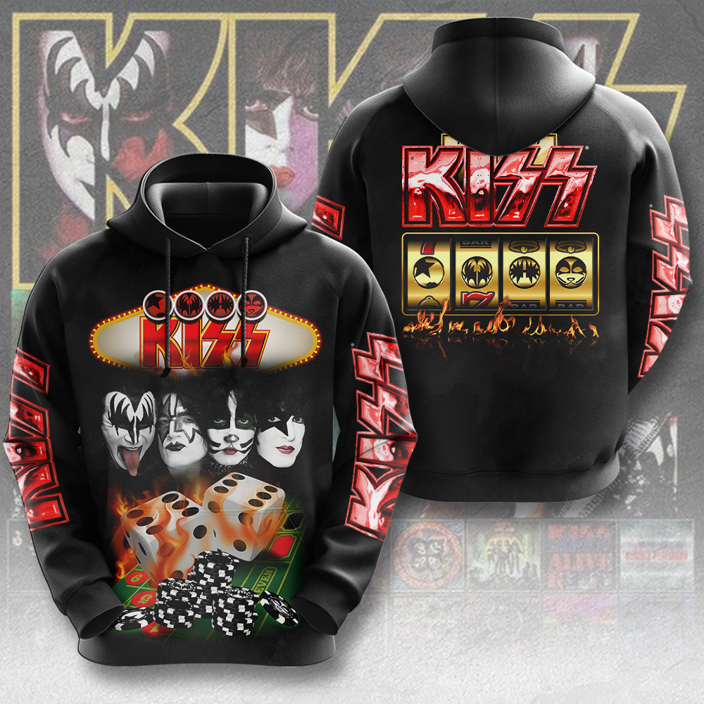 Kiss Hotter Than Hell Hoodie Classic 70S Fire
