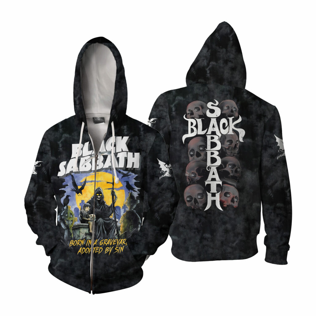 Black Sabbath Born In A Graveyard Adopted Hoodie
