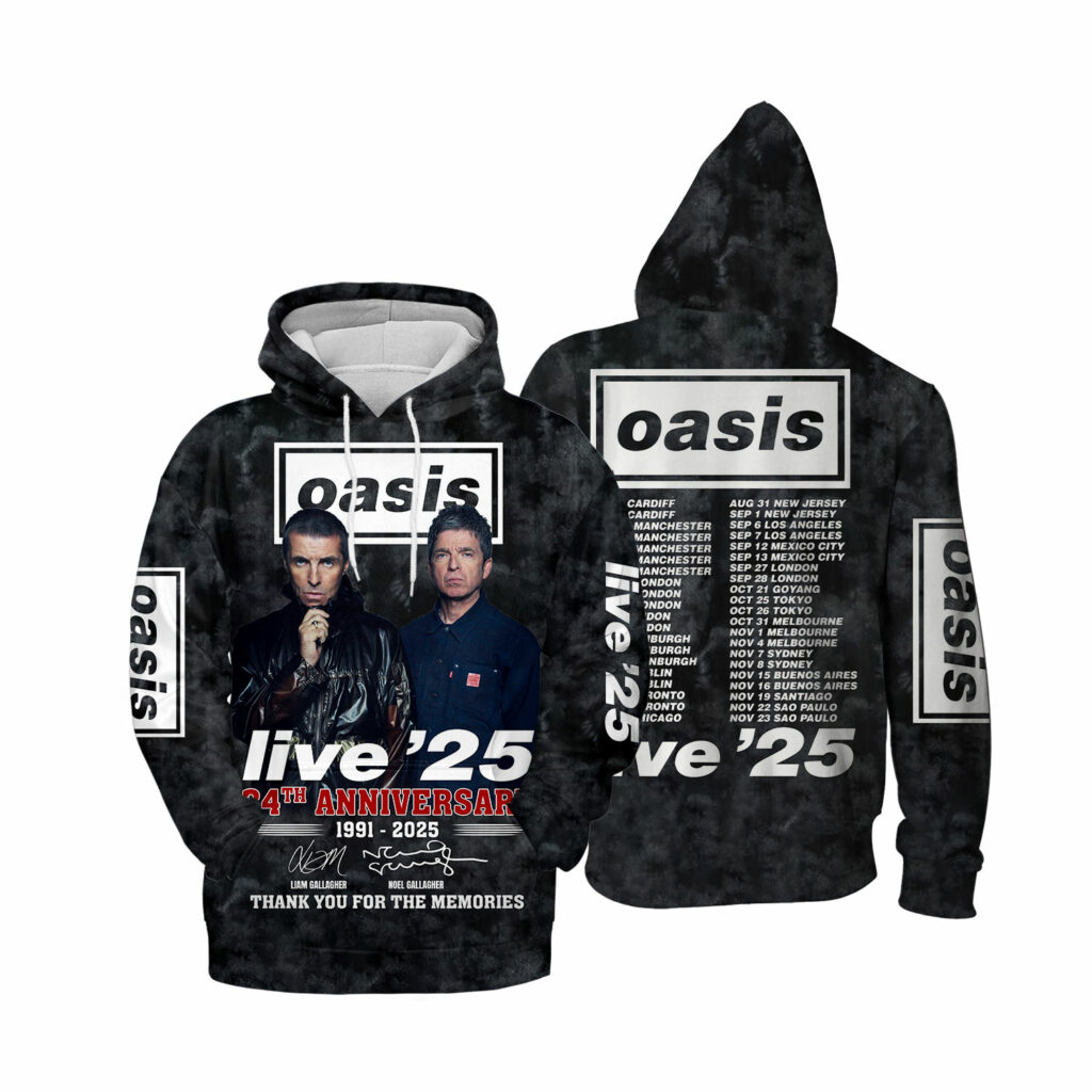 Oasis Live 25 Tour 3D  Hoodie