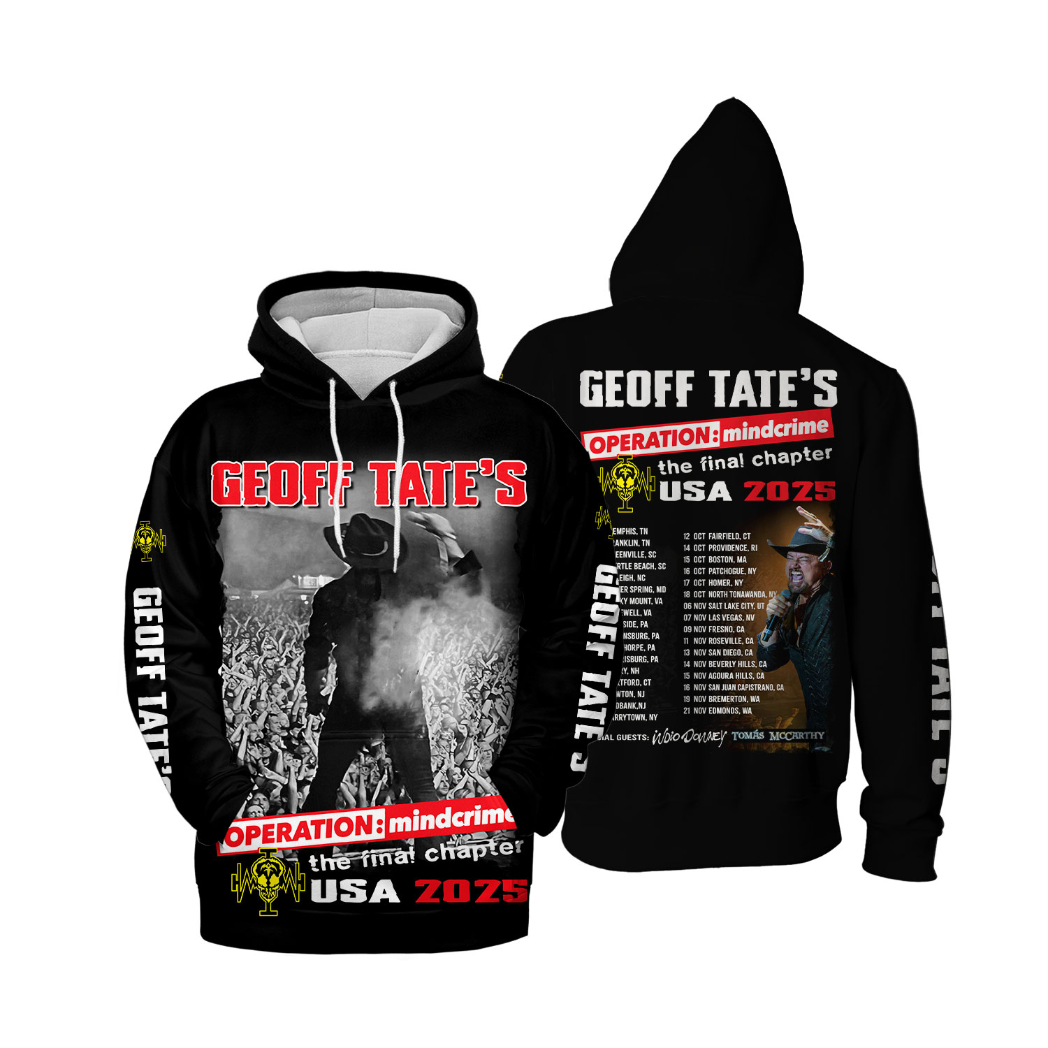 Geoff TateS Operation Mindcrime The Final Chapter Aop 3D  Hoodie