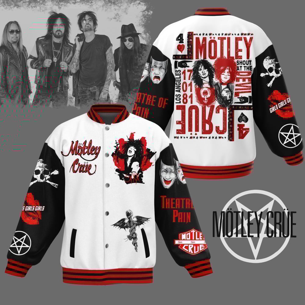 MTley CrE Music Baseball Jacket For Fan