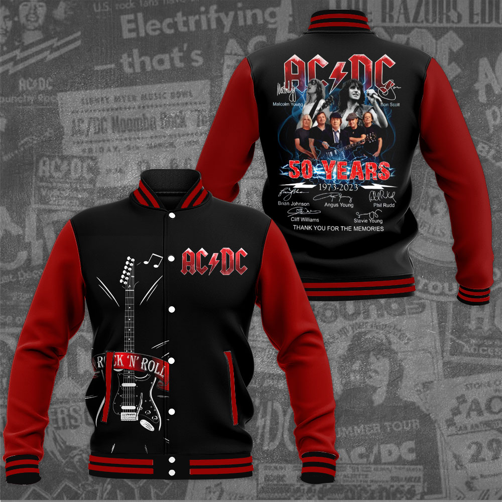 Ac/Dc Music Baseball Jacket For Fan