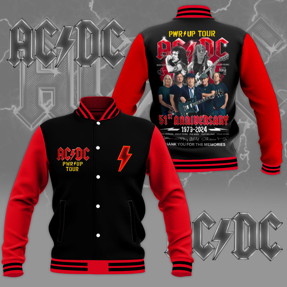 Ac/Dc Music Baseball Jacket For Fan