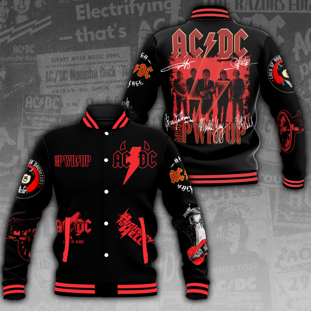 Ac/Dc Music Baseball Jacket For Fan