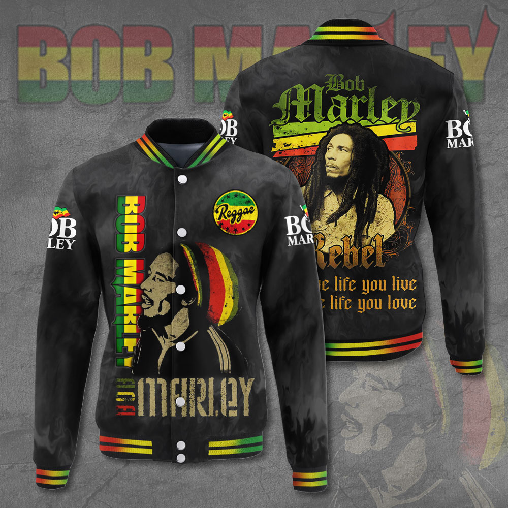Bob Marley Music Baseball Jacket For Fan