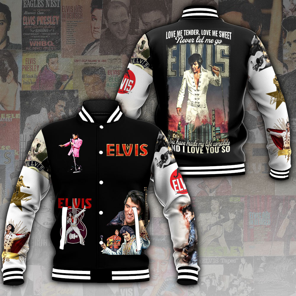 Elvis Presley Music Baseball Jacket For Fan