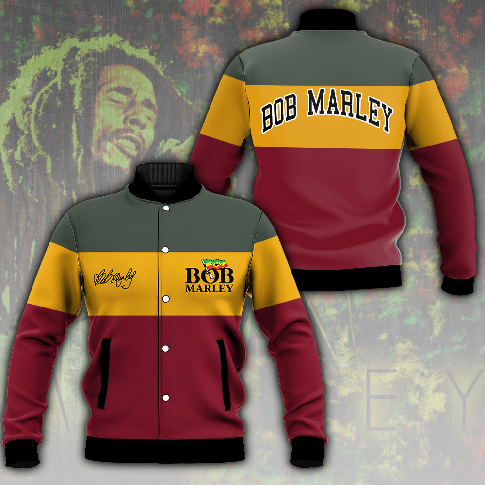 Bob Marley Music Baseball Jacket For Fan